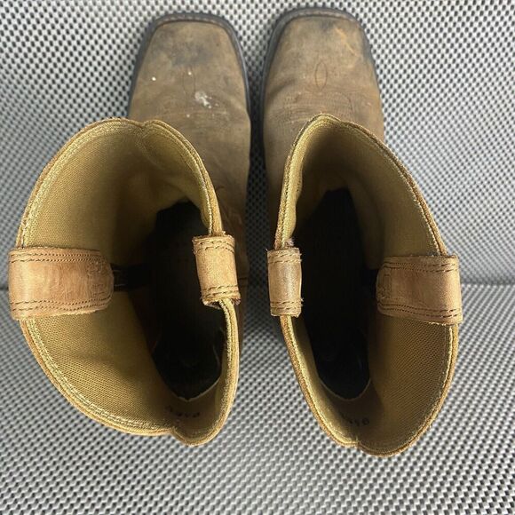 Ariat Workhog Boots Mens Size 9.5 EE Brown Square Toe Western Cowboy Work Boots - Picture 10 of 12